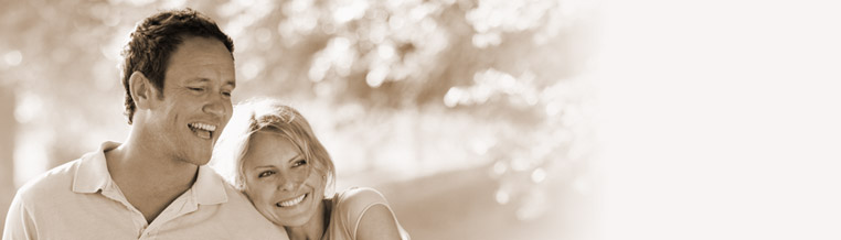 smiling mother and daughter